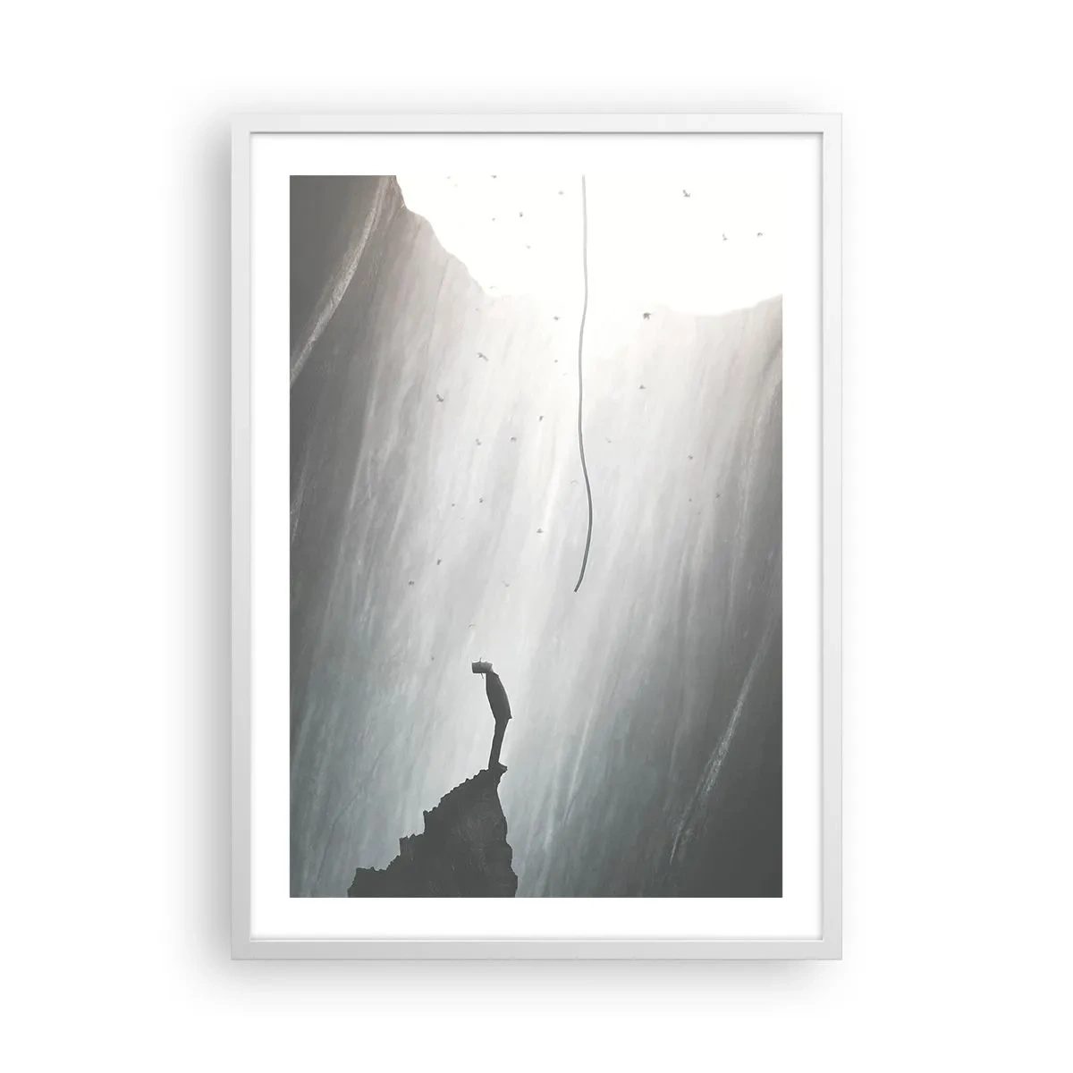 Plakat i hvid ramme - Der er altid en vej ud - 50x70 cm