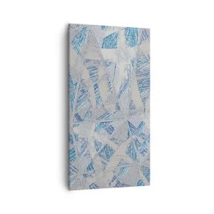 Lærredstryk - Billede på lærred - I en gråblå labyrint - 55x100 cm