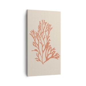 Lærredstryk - Billede på lærred - Koral filigran - 45x80 cm