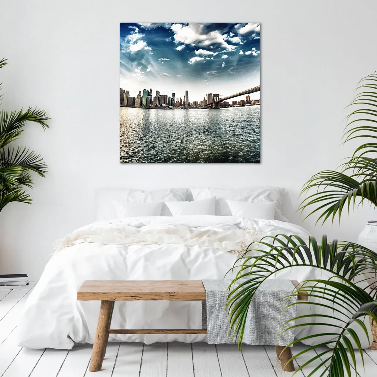 Lærredstryk - Billede på lærred - Glas ø - 60x60 cm