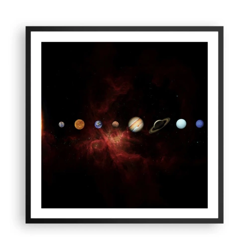Plakat i sort ramme - Vores nabolag - 60x60 cm