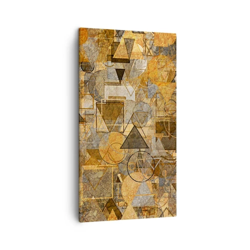 Lærredstryk - Billede på lærred - Verden i form - 45x80 cm