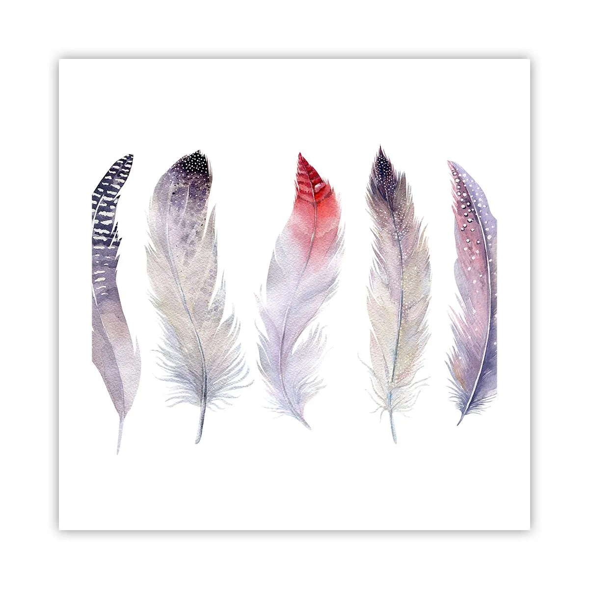 Plakat - Delikat som en flerfarvet tåge - 50x50 cm