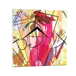 Billede på glas - Eksplosion - 30x30 cm