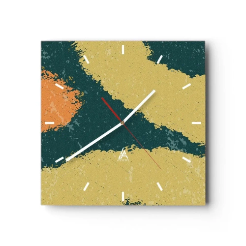 Vægur, Uret - Abstraktion - i slowmotion - 30x30 cm