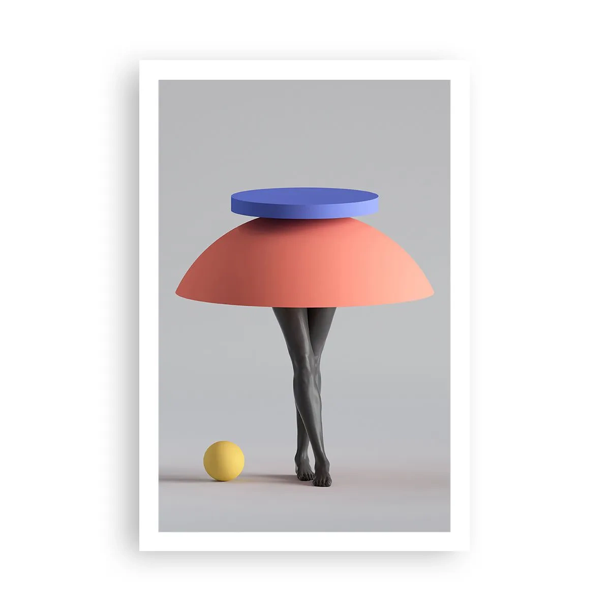 Plakat - Surrealistisk komposition - 61x91 cm