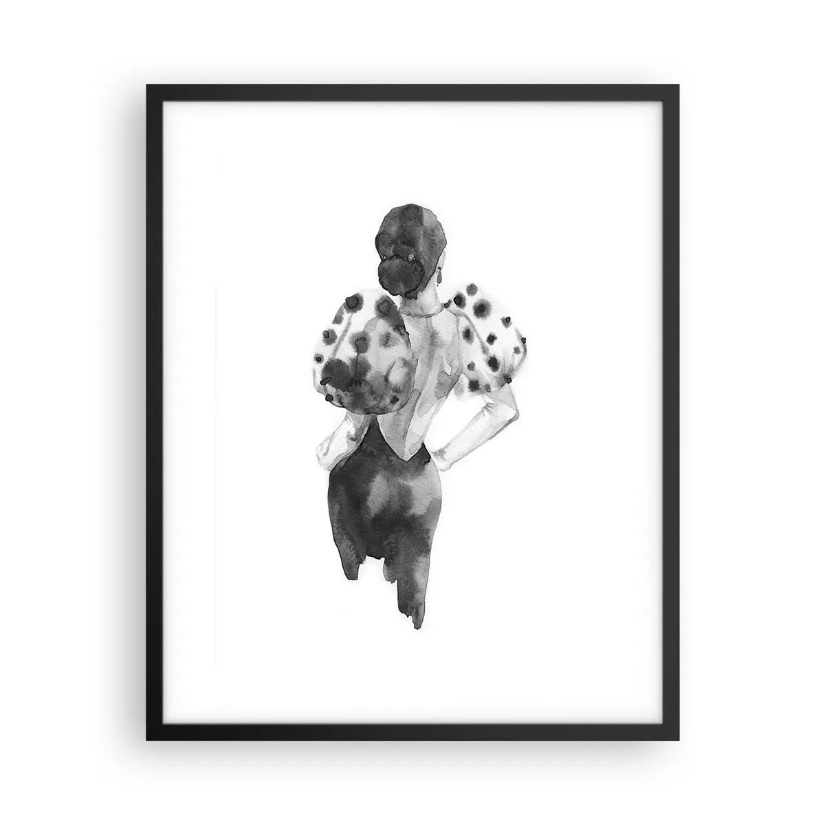 Plakat i sort ramme - Den gik lige forbi - 40x50 cm