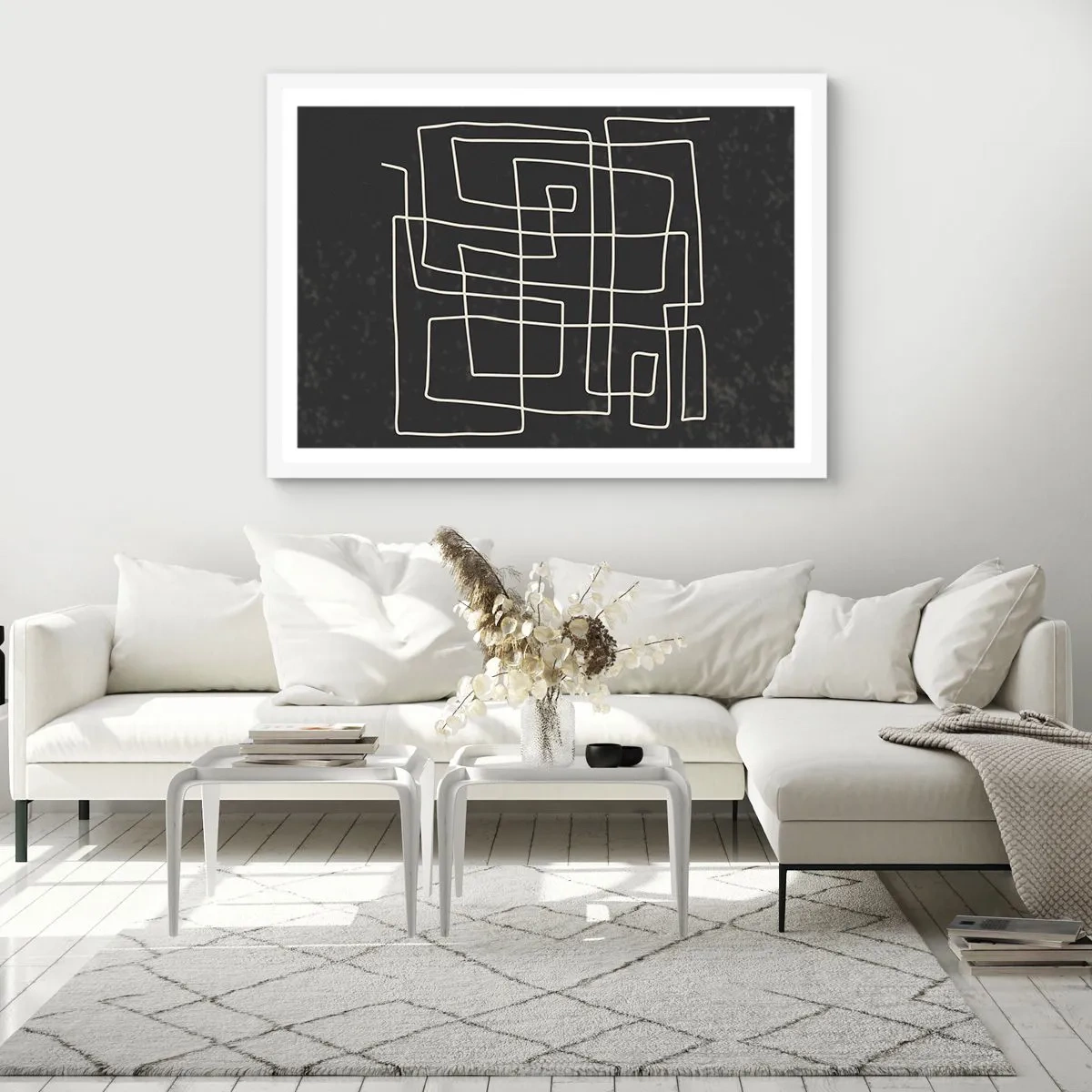 Plakat i hvid ramme - Ikke helt så enkel - 100x70 cm