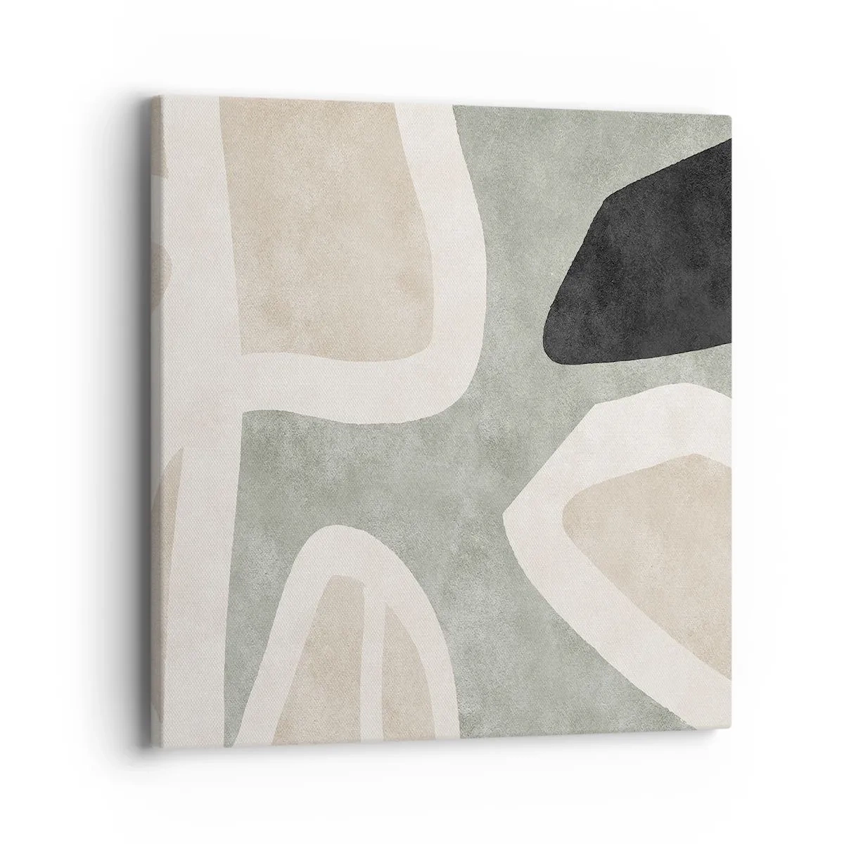 Lærredstryk - Billede på lærred - Komposition med et sort tema - 40x40 cm