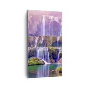 Lærredstryk - Billede på lærred - Trappe til himlen - 45x80 cm