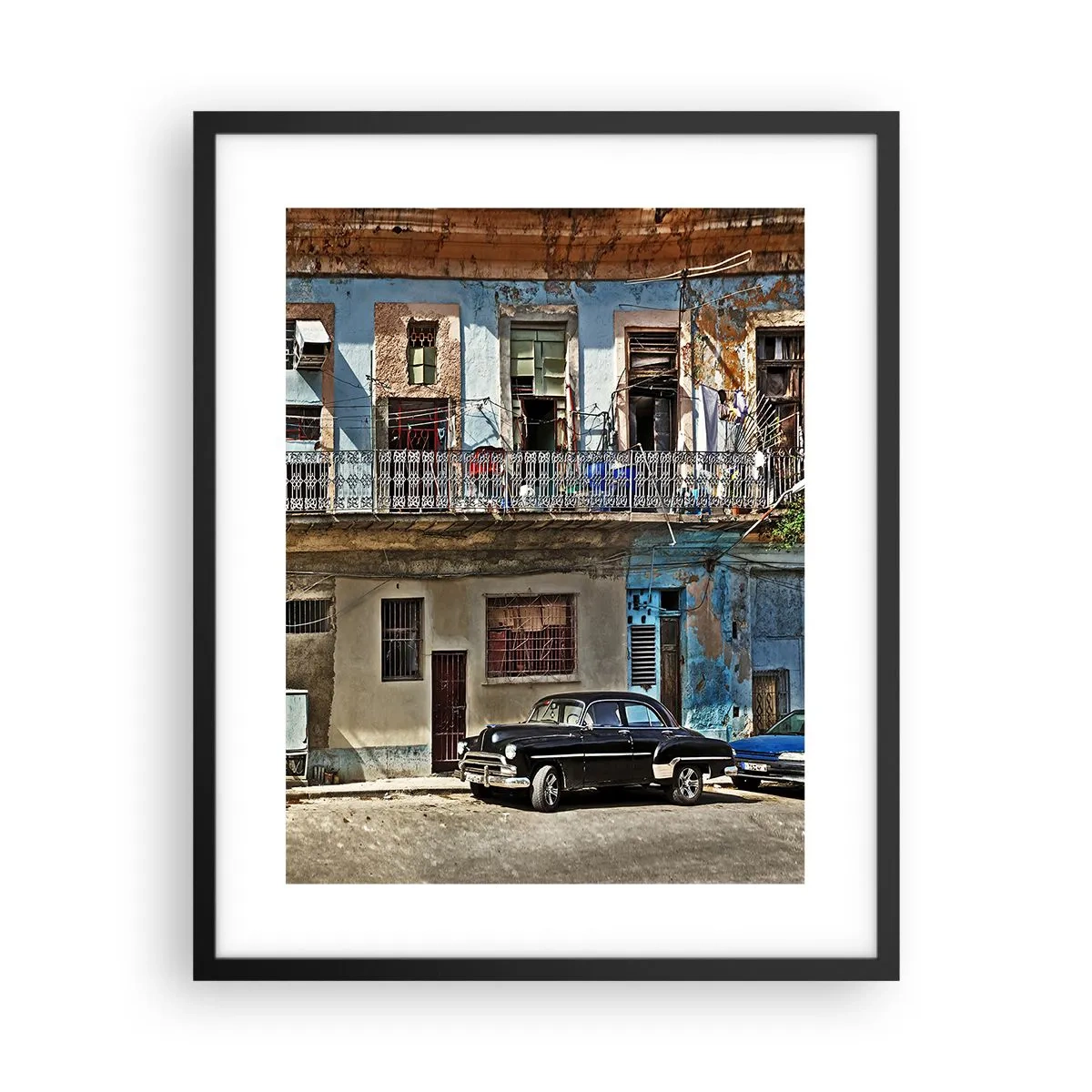 Plakat i sort ramme - Havana stemning - 40x50 cm