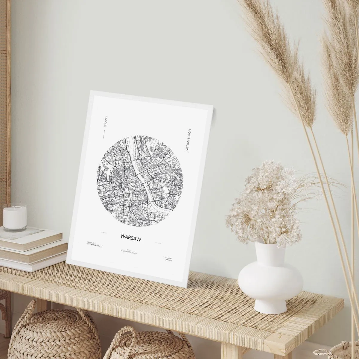 Plakat i hvid ramme - Warszawas anatomi - 61x91 cm