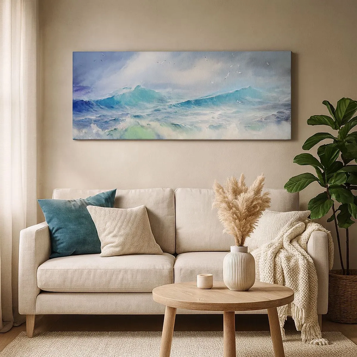 Lærredstryk - Billede på lærred - "Hvirvelvinden hylede af triumf ...’ - 100x40 cm