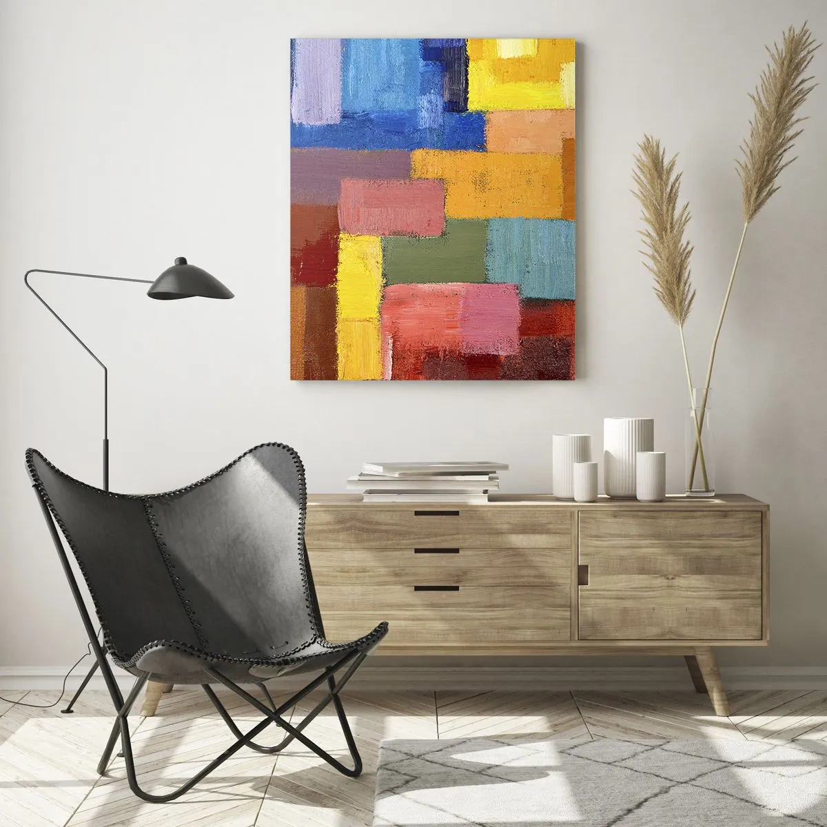 Billede på glas - Hver især forskellige, alle farverige - 50x70 cm