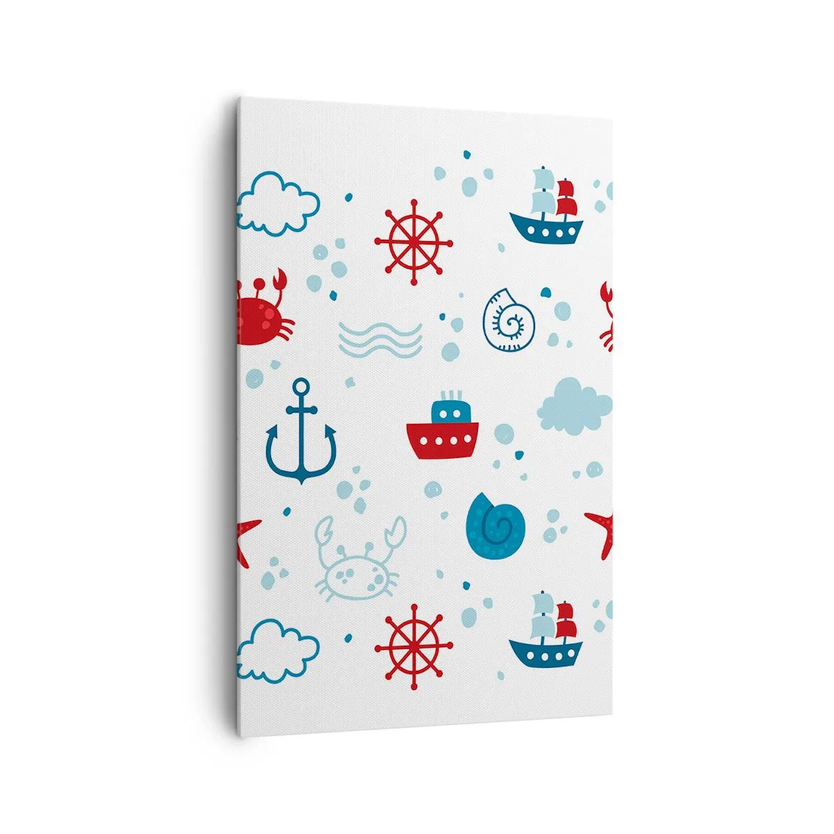 Lærredstryk - Billede på lærred - En fortælling om havet - 80x120 cm