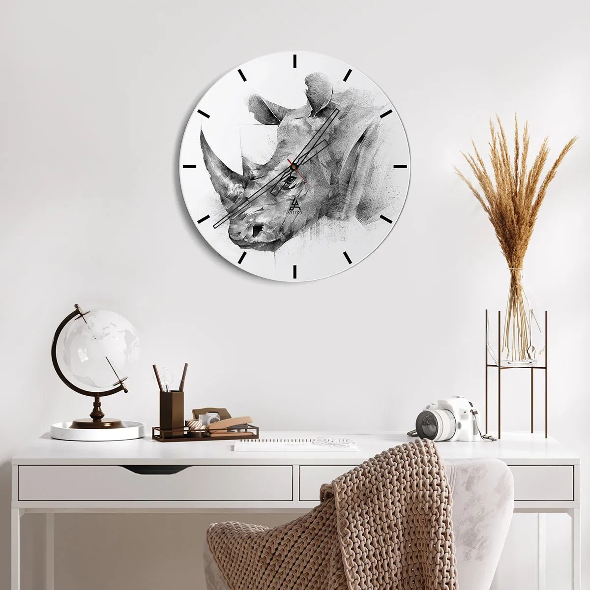 Vægur, Uret - Afrikansk portræt - 40x40 cm