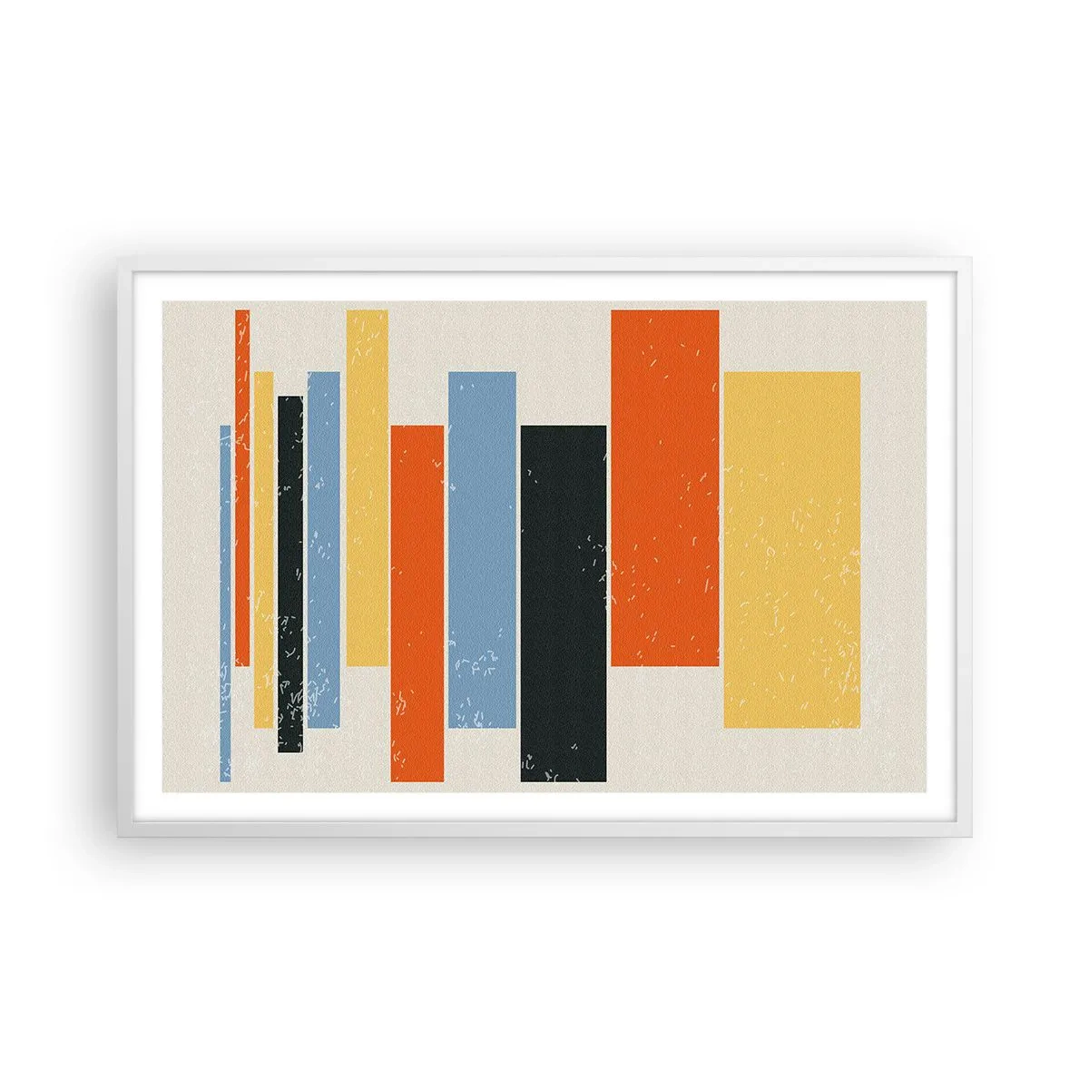 Plakat i hvid ramme - Optagelse af musik - 91x61 cm