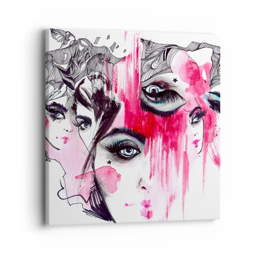 Lærredstryk - Billede på lærred - , - 40x40 cm