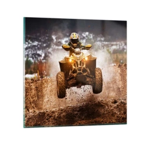 Billede på glas - No risk no fun - 30x30 cm