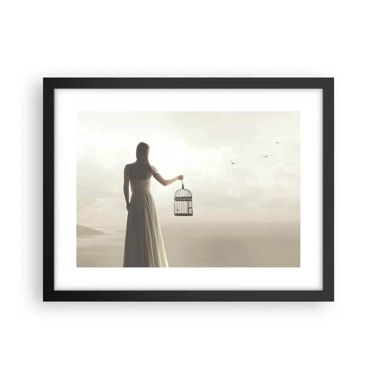 Plakat i sort ramme - Vær fri - 40x30 cm