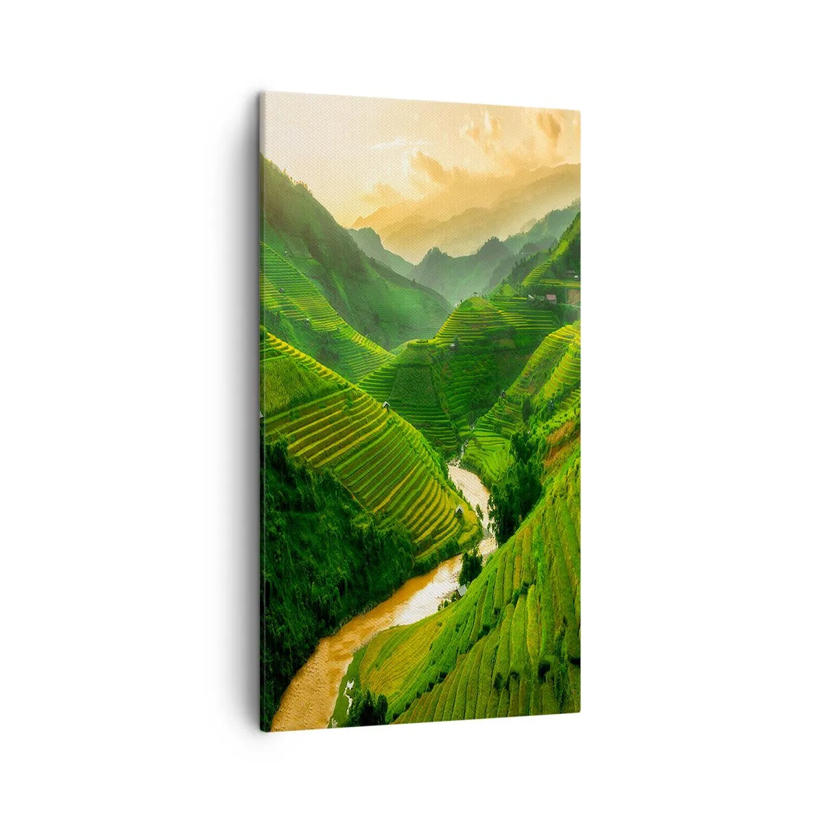 Lærredstryk - Billede på lærred - Vietnamesisk dal - 45x80 cm