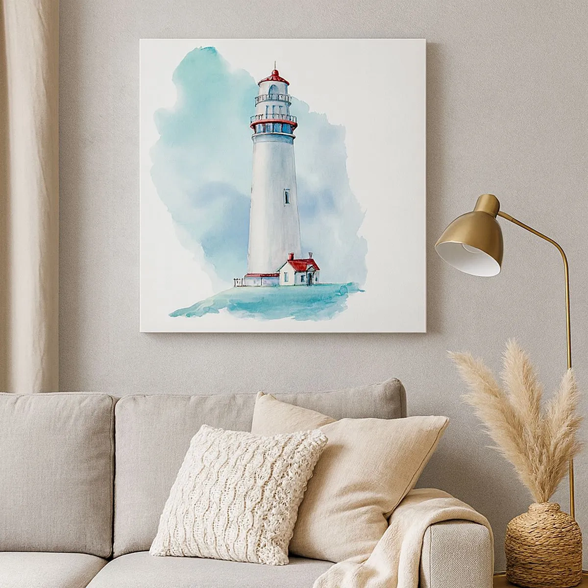 Lærredstryk - Billede på lærred - Det blås blide søster - 30x30 cm