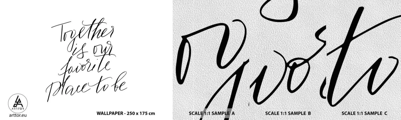 Prøve Fototapet Premium Sand - Føler du det også? - Typografi, Bekræftelse, Maxim - 100x30 cm