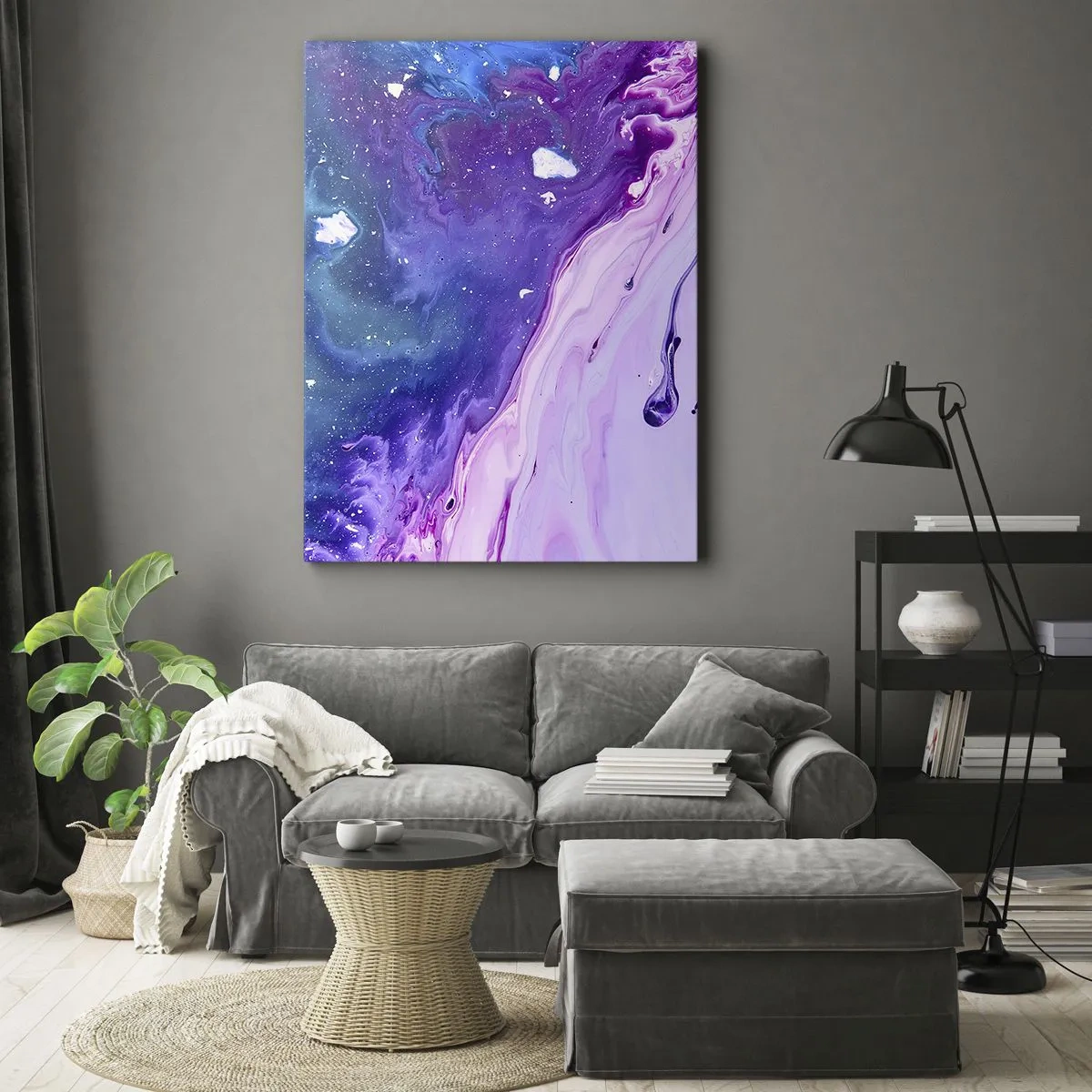 Lærredstryk - Billede på lærred - Yin og yang - 45x80 cm
