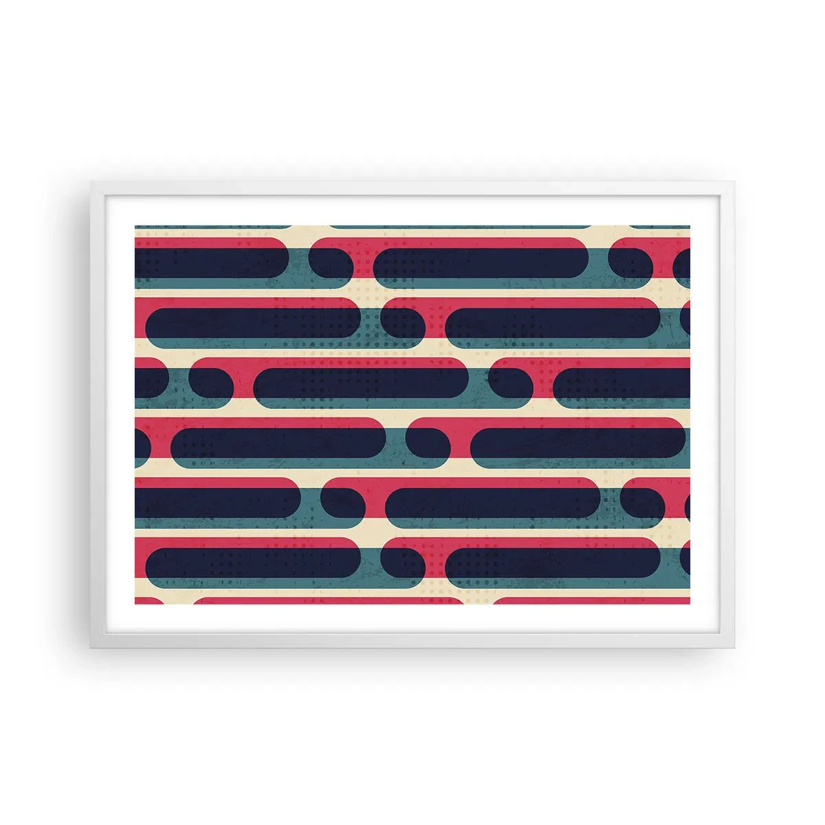 Plakat i hvid ramme - Indad og fremad - 70x50 cm