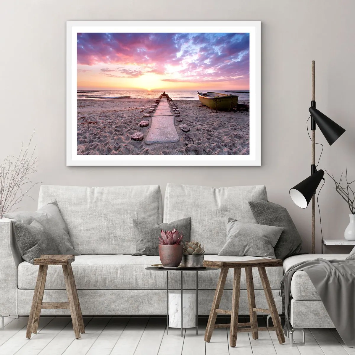 Plakat i hvid ramme - Et øjeblik med en dybtgående oplevelse - 40x30 cm