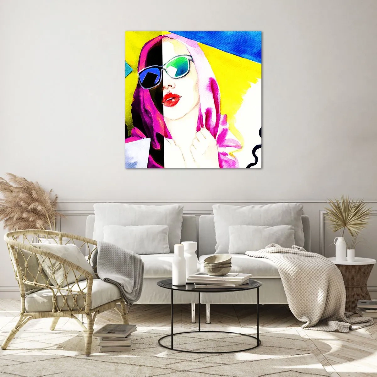 Billede på glas - Jeg er ikke hvid, og jeg er ikke sort - 40x40 cm