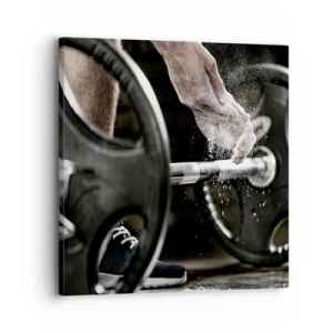 Lærredstryk - Billede på lærred - Udfordringen er taget imod! - 30x30 cm