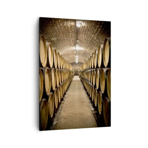 Lærredstryk - Billede på lærred - I en murstenskælder - 50x70 cm