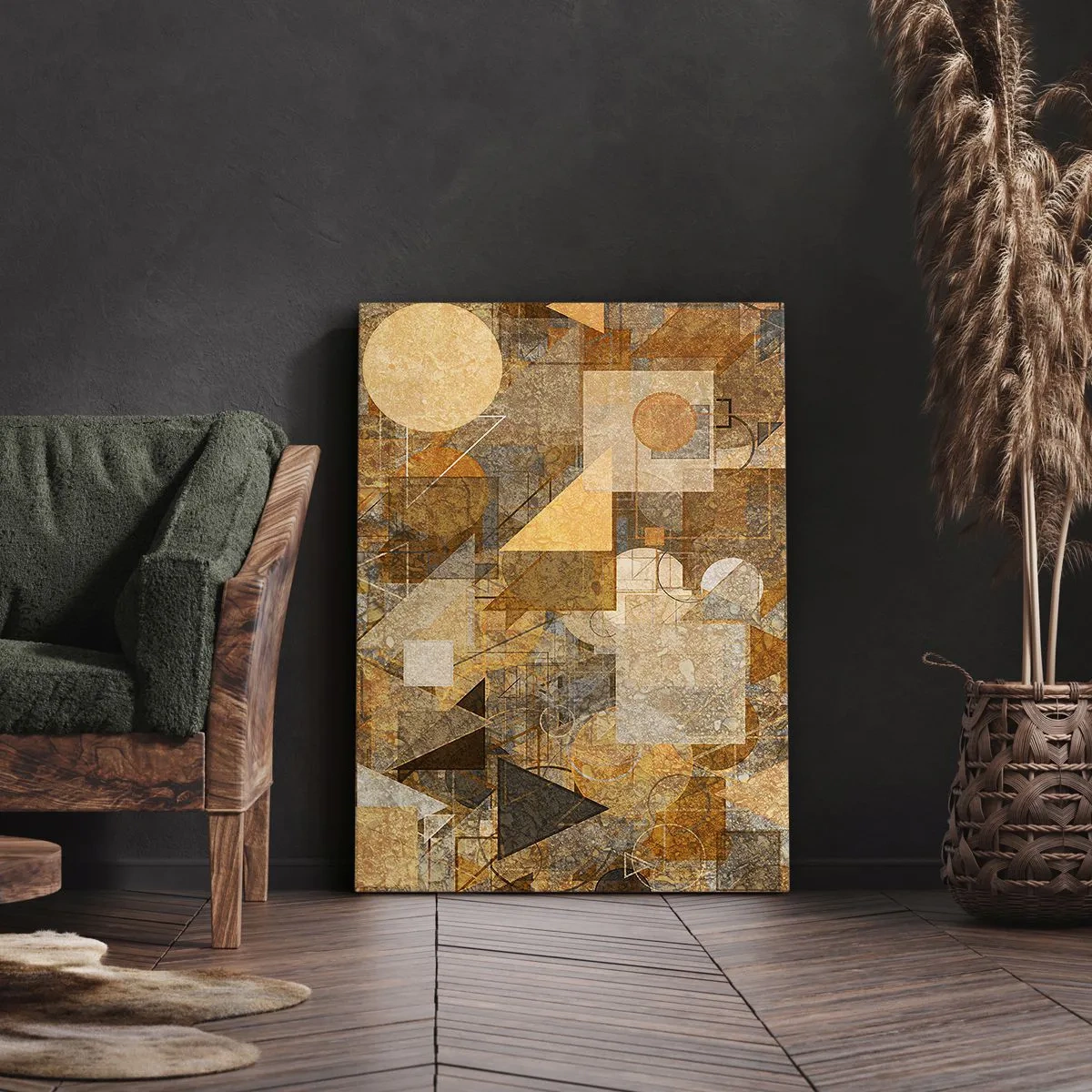 Lærredstryk - Billede på lærred - Kubistisk bronzeundersøgelse - 50x70 cm