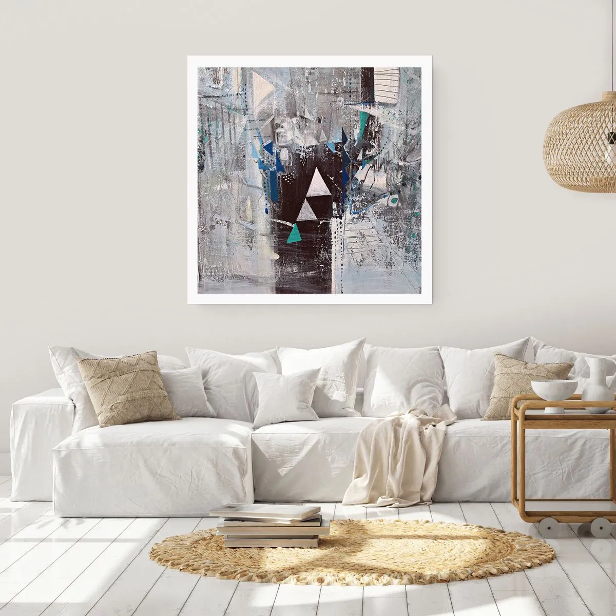 Plakat - Overordnet rækkefølge af trekanter - 60x60 cm