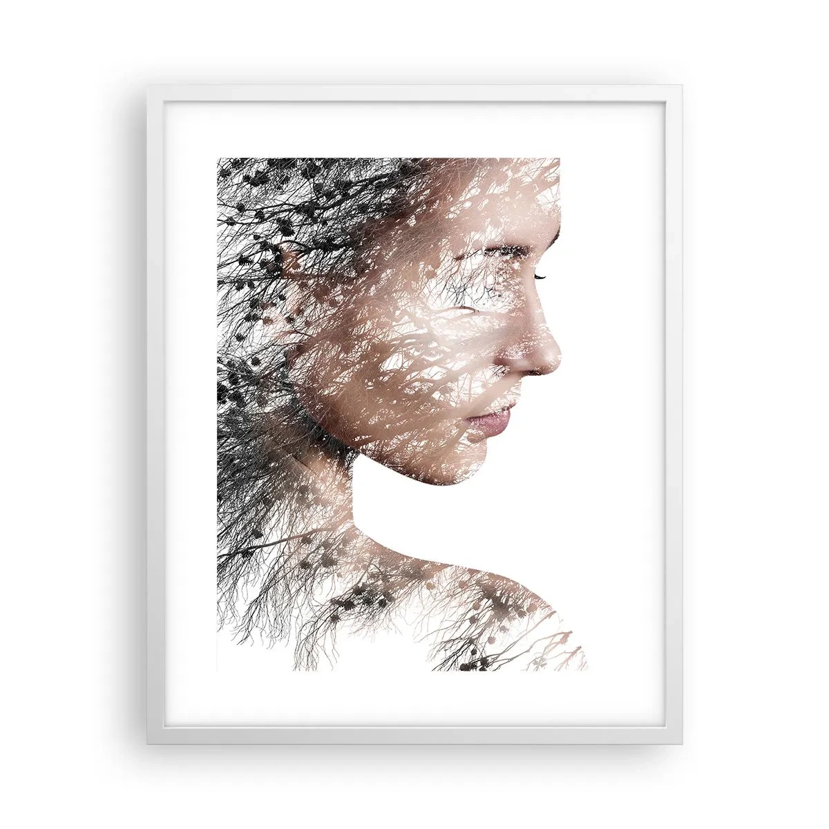 Plakat i hvid ramme - Skovens ånd - 40x50 cm
