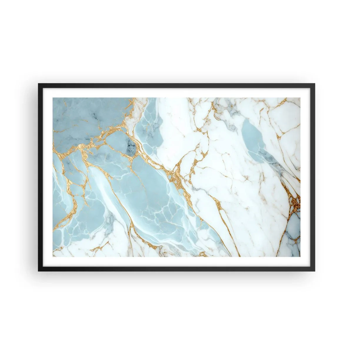 Plakat i sort ramme - Rigdom af sten - 91x61 cm