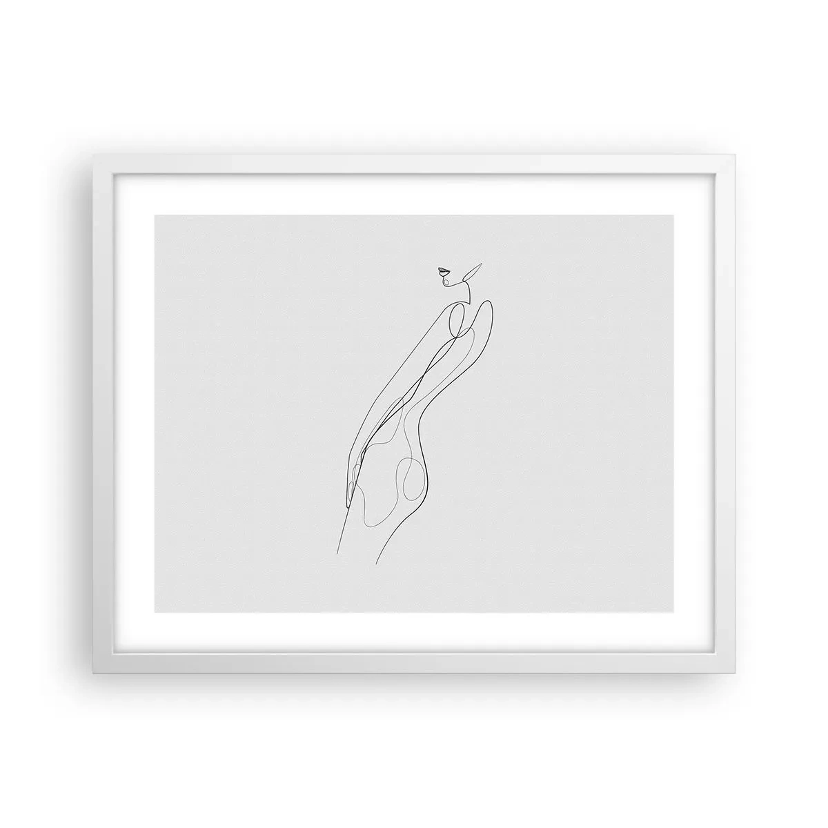 Plakat i hvid ramme - Næppe et løfte - 50x40 cm
