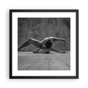 Plakat i sort ramme - Symmetri fundet - 40x40 cm