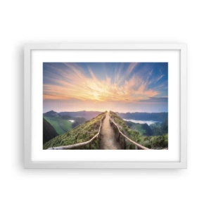 Plakat i hvid ramme - Tæt på himlen - 40x30 cm