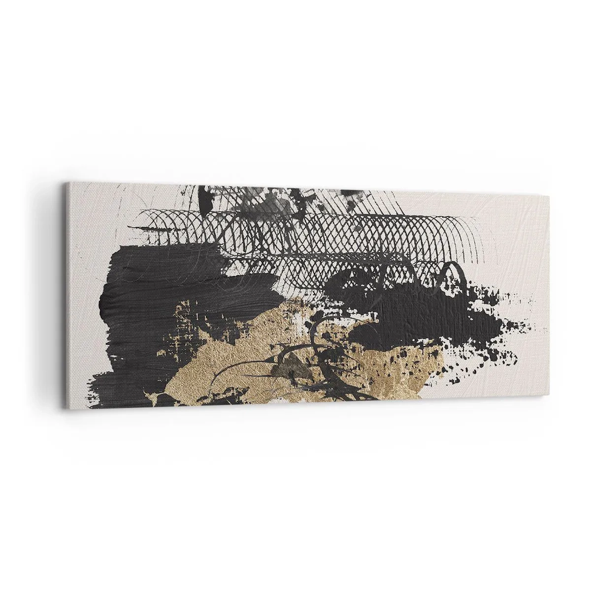 Lærredstryk - Billede på lærred - Komposition med lidenskab - 100x40 cm
