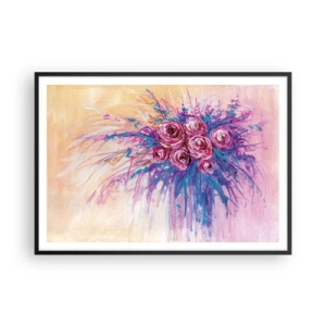 Plakat i sort ramme - Rose springvand - 100x70 cm