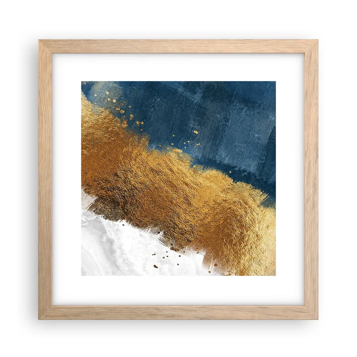 Plakat i ramme af lyst egetræ - Sommerens farver - 30x30 cm