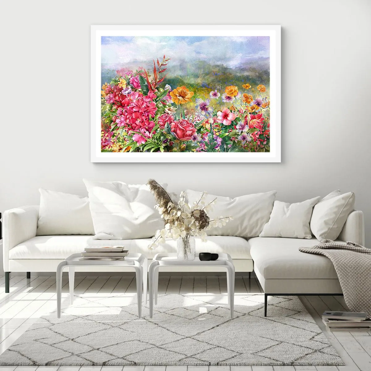 Plakat i hvid ramme - En have, der er gået amok - 50x40 cm