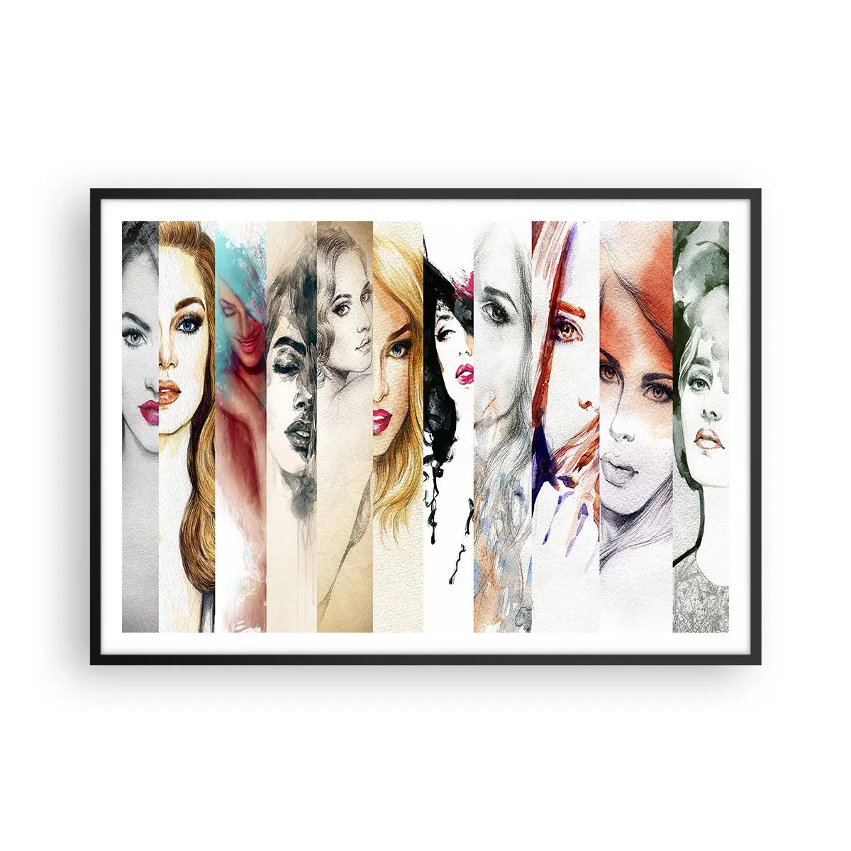 Plakat i sort ramme - Og det er altid DIG - 100x70 cm