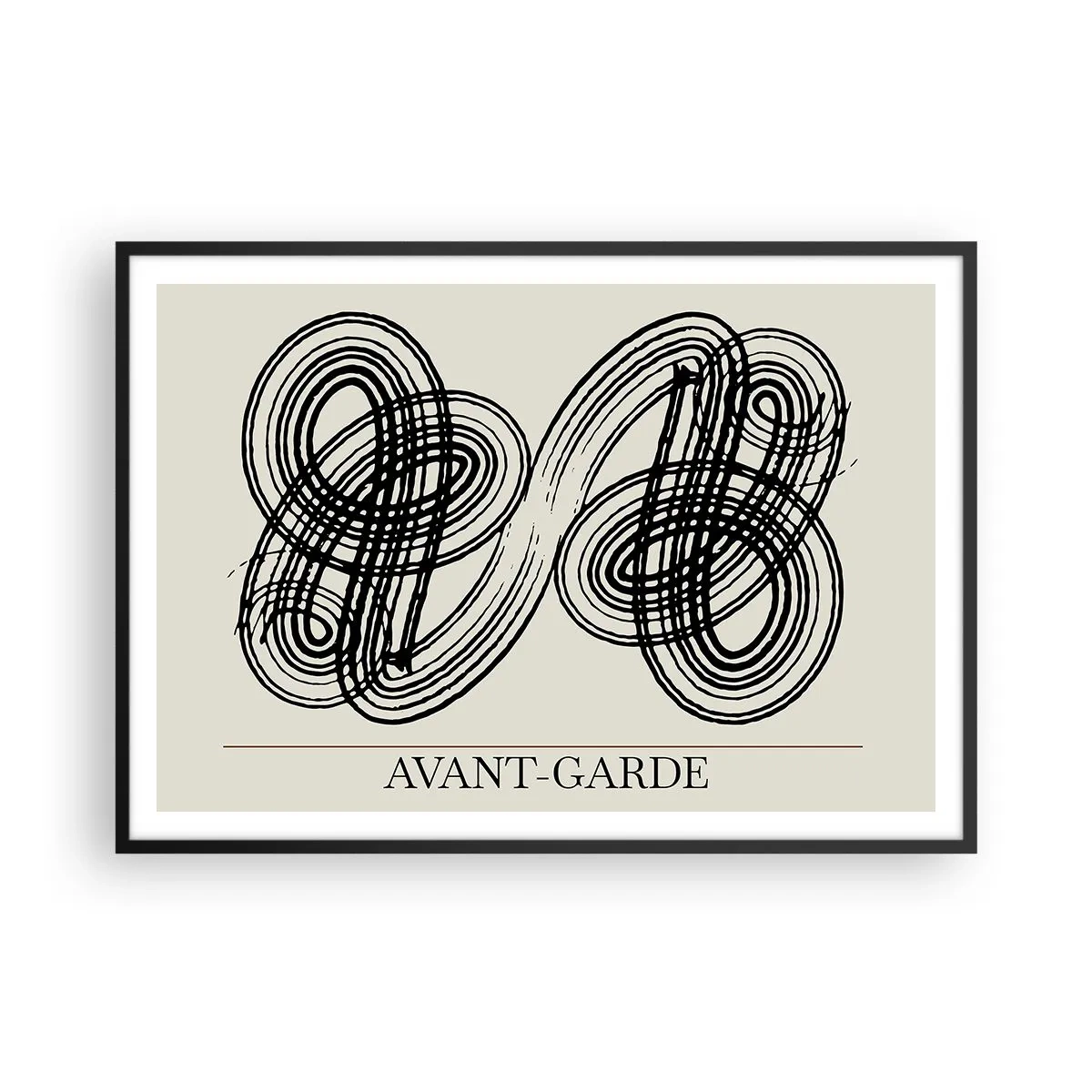 Plakat i sort ramme - Det kom ud spontant - 100x70 cm