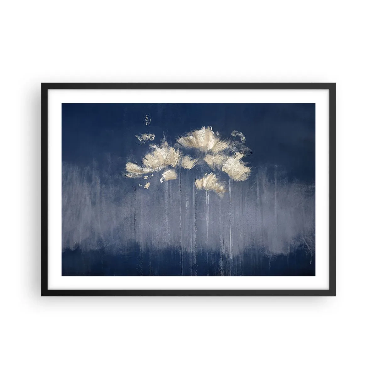 Plakat i sort ramme - Som kronblade i vinden - 70x50 cm