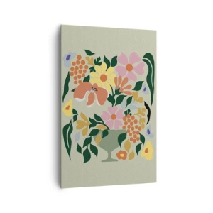 Lærredstryk - Billede på lærred - En buket fuld af liv - 80x120 cm