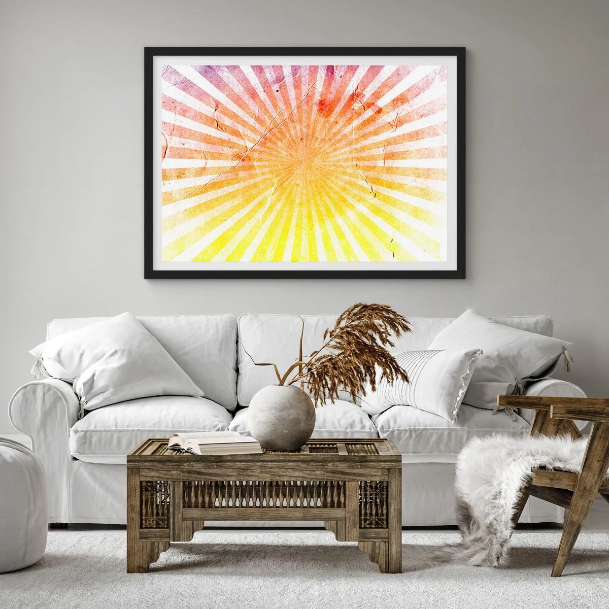 Plakat i sort ramme - Opgange og nedgange - 70x50 cm
