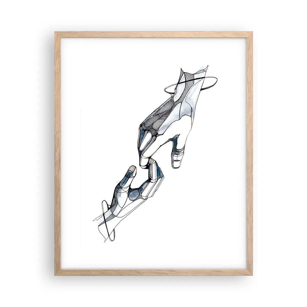 Plakat i ramme af lyst egetræ - En god gestus - 40x50 cm